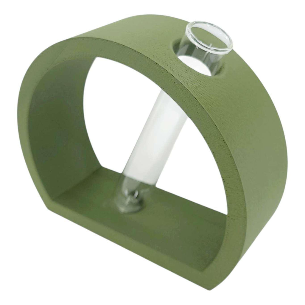 Vase - Half Moon Propagation Station (Green) by Rosebud Homegoods