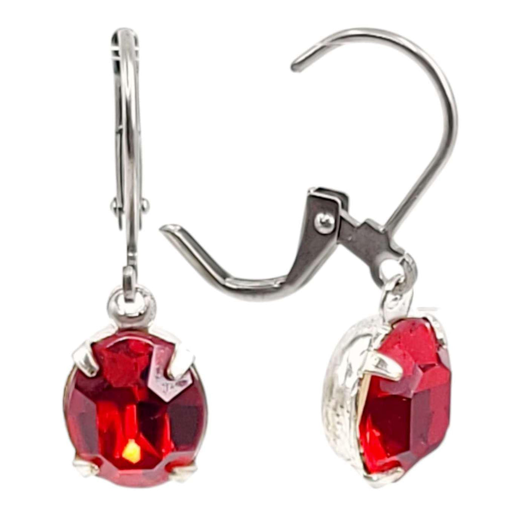 Earrings - Reds and Pinks - Steel Vintage Rhinestone Dangles (Assorted Styles) by Christine Stoll | Altered Relics