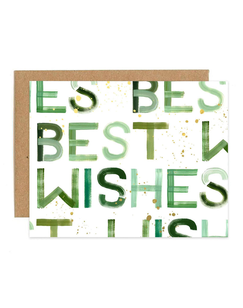 Card - Good Luck - Best Wishes Block Letters by 1Canoe2