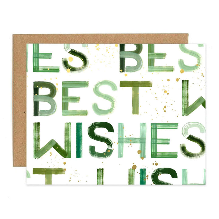Card - Good Luck - Best Wishes Block Letters by 1Canoe2