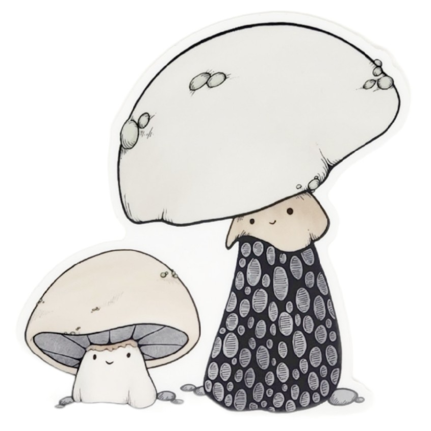 Sticker - Fun Guys (Mushrooms) by World of Whimm