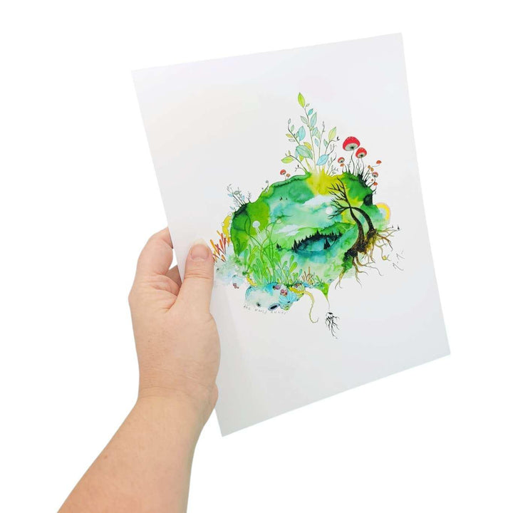 Art Print -  8.5 x11 The World Awaits Art Print by Melissa Moss Art