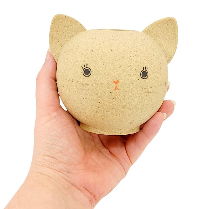 Vase - Bright Eyes Kitty Cat by Jennifer Fujimoto