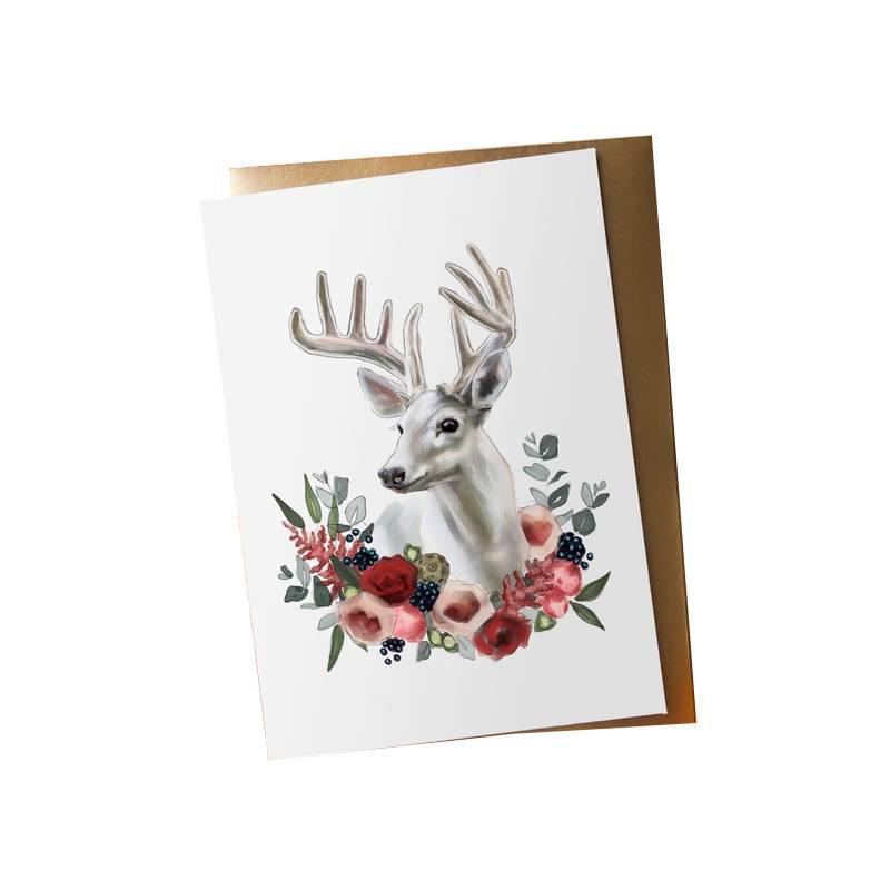 Card - Winter deer by Darcy Goedecke