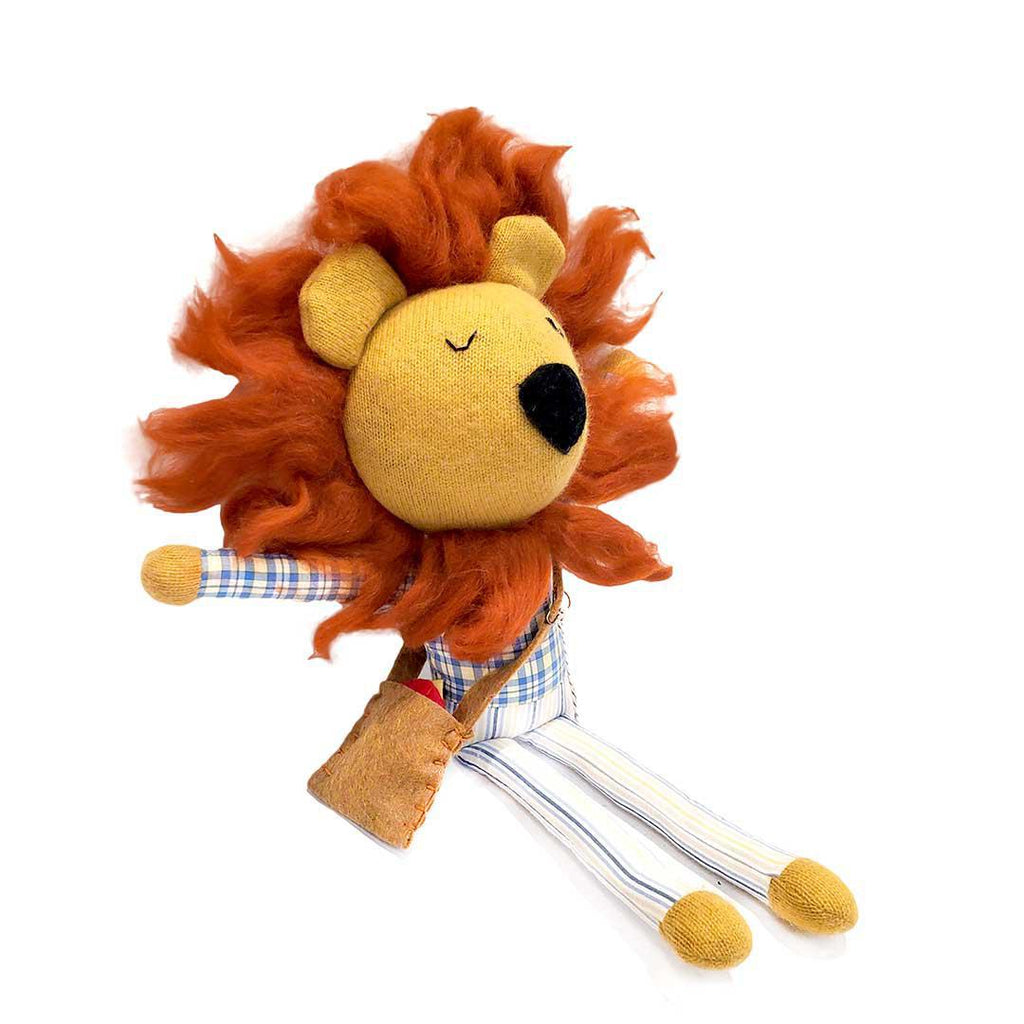 Plush - Lion in Blue-Yellow Shirt by Fly Little Bird