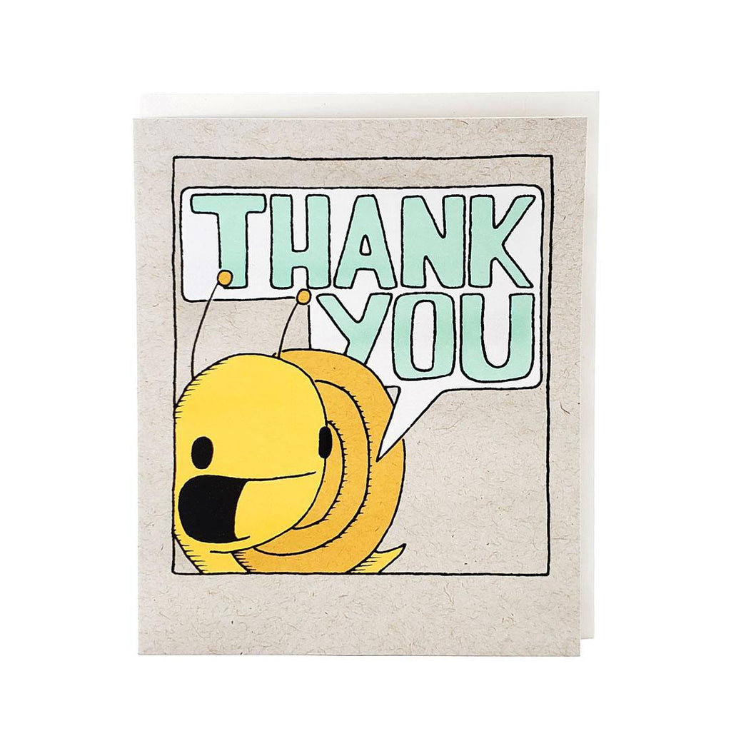 Card - All Occasion - Snail Speech Bubble Thank You Card by Everyday Balloons Print Shop