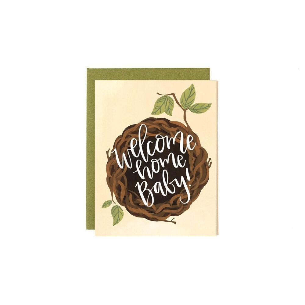 Card - Baby - Welcome Home Baby Nest by 1Canoe2