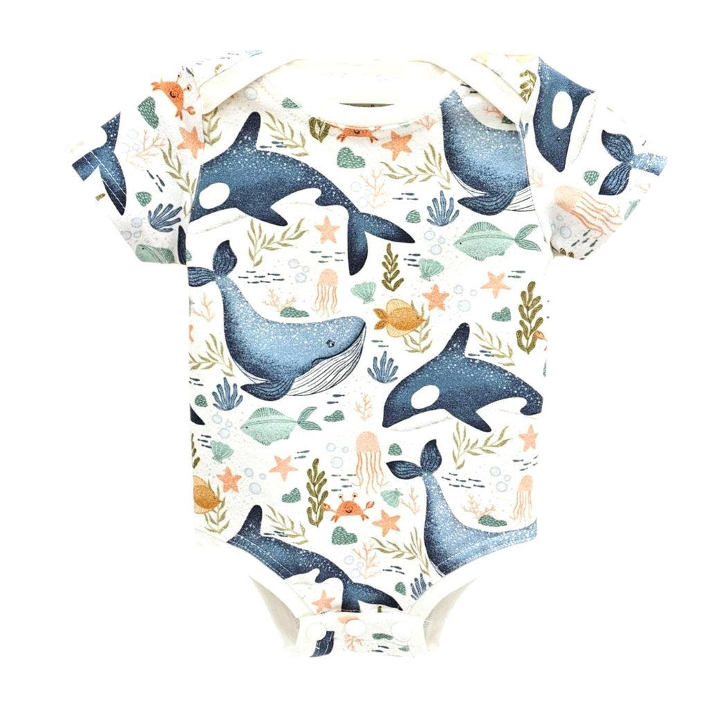 Bodysuit - Whales by Small Blessings Design