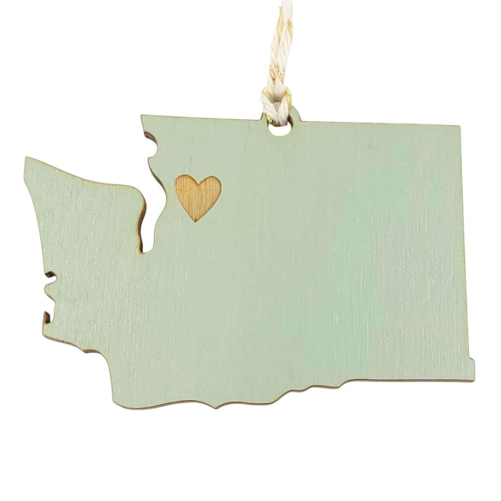 Ornaments - Small - WA State Heart Over Seattle (Asst Colors) by SnowMade