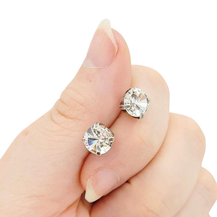 Earrings - Whites and Clears - Steel Vintage Rhinestone Posts (Assorted Styles) by Christine Stoll | Altered Relics