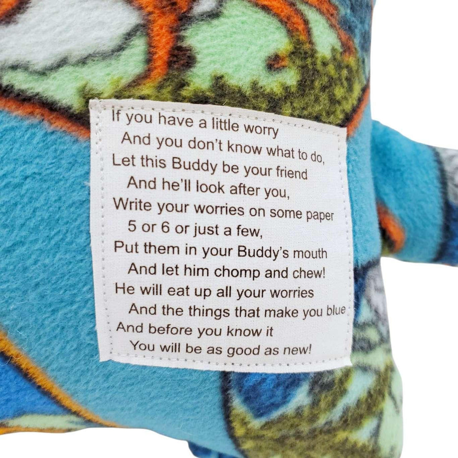 Plush - 14in - Large Chomper Buddy (Teal Dinosaurs Mint) by Peek A Boo Plush, image 6 of 7