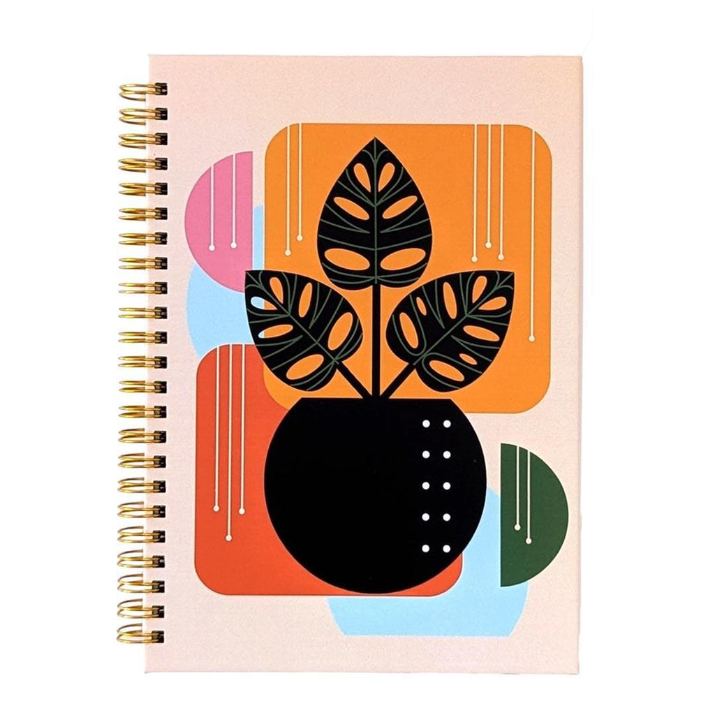 Notebook - Abstract Leaf Spiral Bound by Amber Leaders Designs