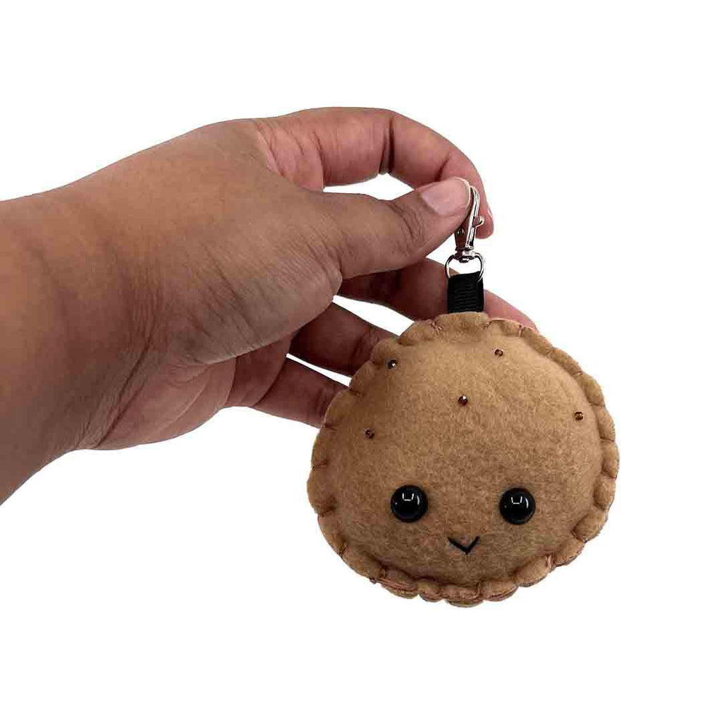 (30% Off) Keychain - Chocolate Chip Cookie Plush Bag Clip by Tiny Tus