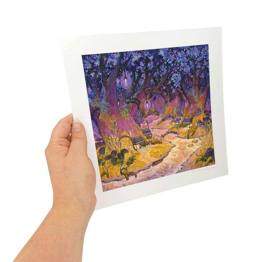 Art Print - 10x10in - Twilight Mosslands by Nimasprout