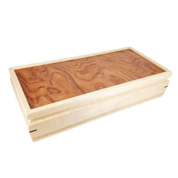 Jewelry Box - Medium - Sentinel (Bubinga, Curly Maple, Wenge) by Mikutowski Woodworking