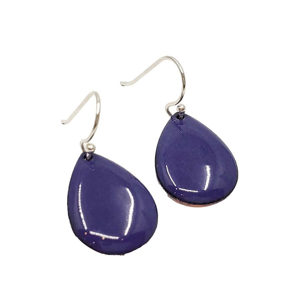 Earrings - Small Teardrop (Dark Purple) by Magpie Mouse Studios