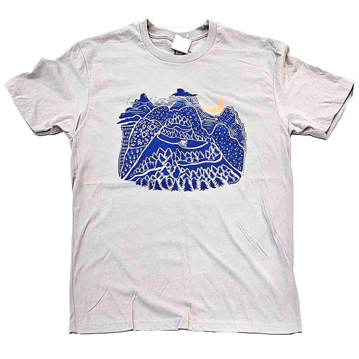 Adult Crew Neck* - Night Ride Light Gray Tee (S - 2X) by Slow Loris