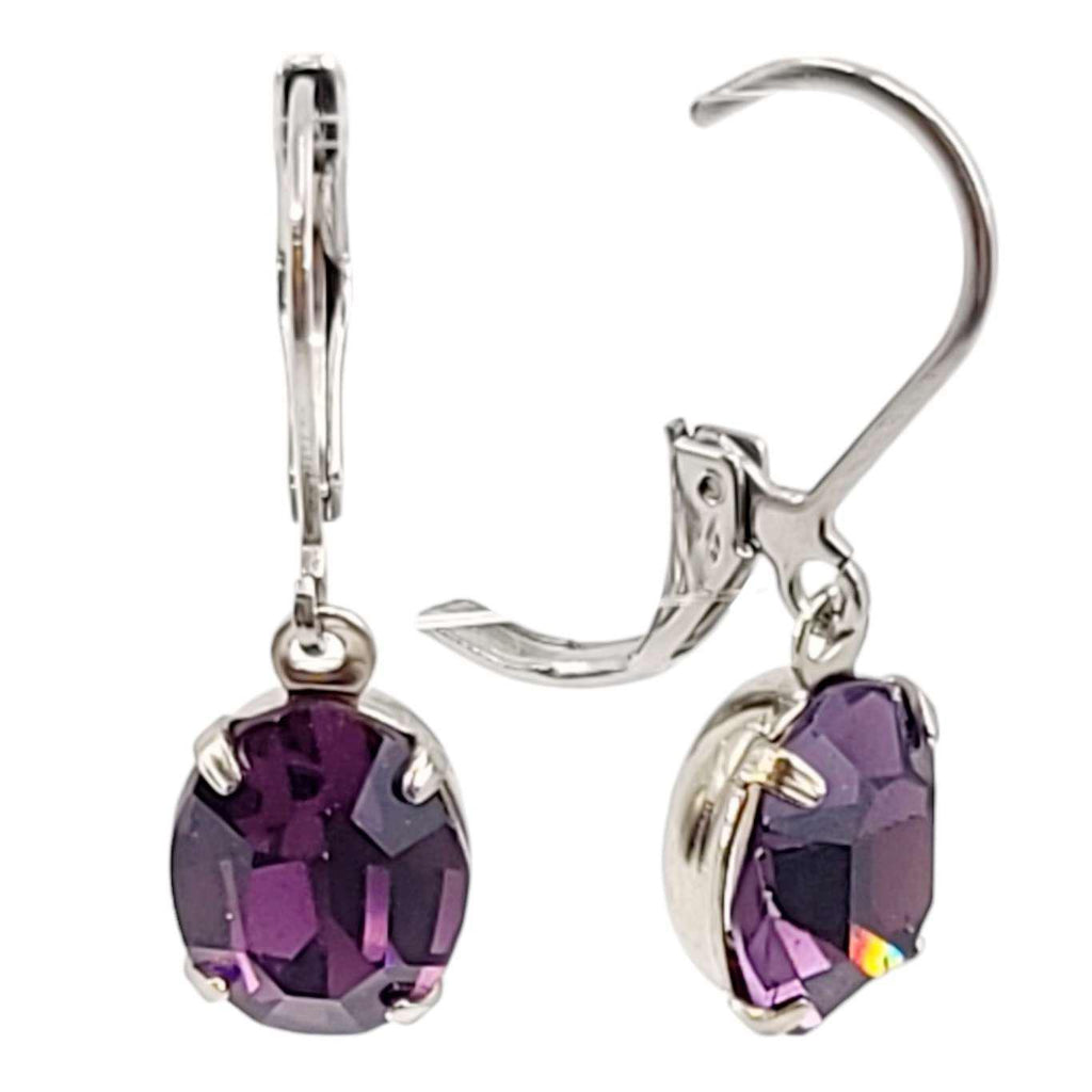 Earrings - Purples - Steel Vintage Rhinestone Dangles (Assorted Styles) by Christine Stoll | Altered Relics