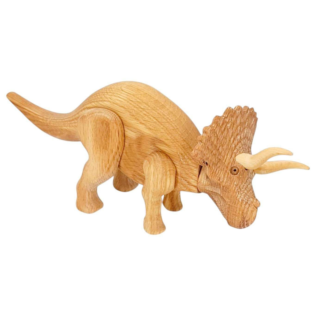 Wood Toy - Triceratops Dinosaur with Magnetic Joints by The Serious Toy Company