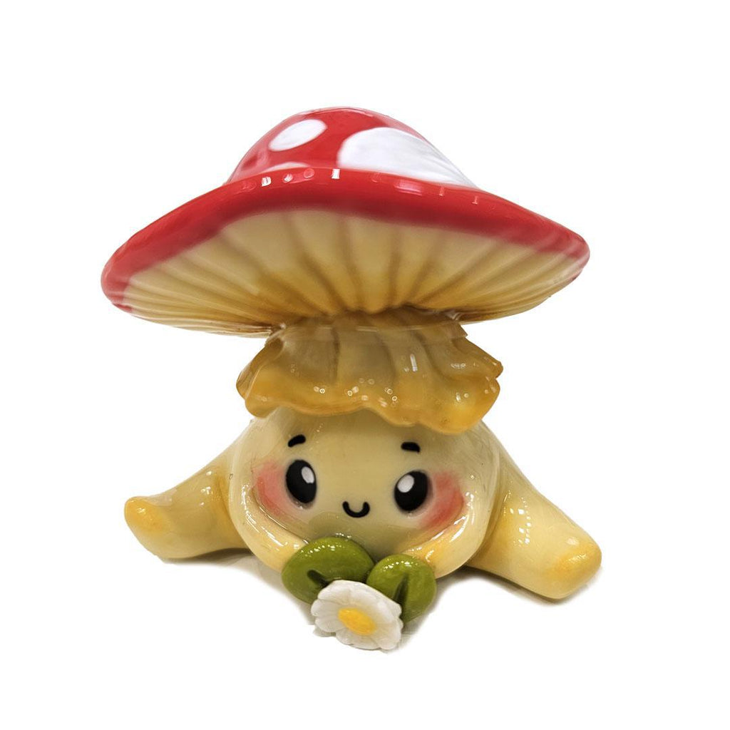 Figurine  - Red Mushroom with Flower by Aii Crafts