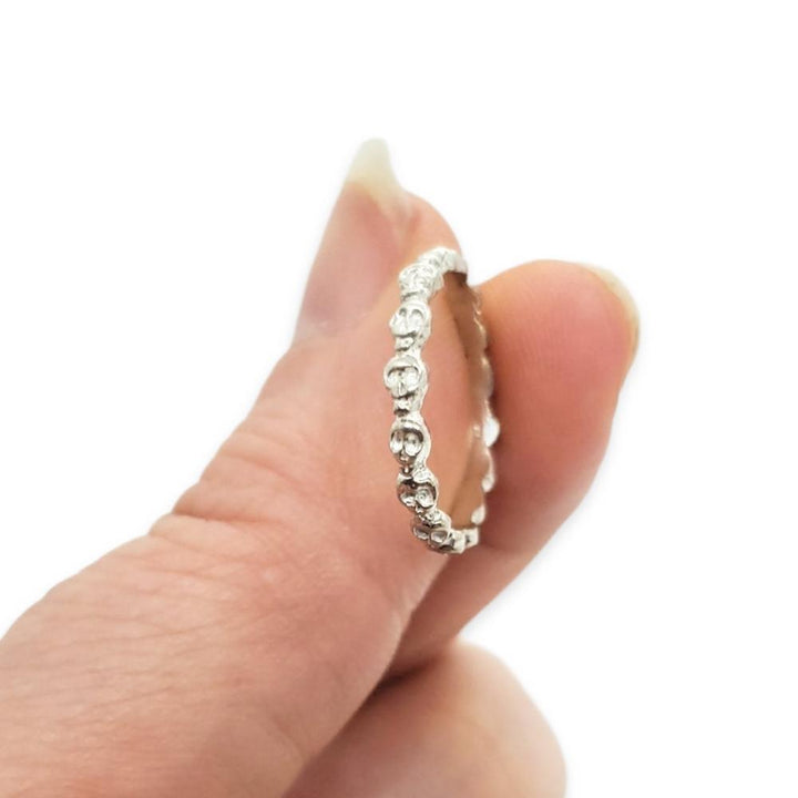 Ring - Mini Skull Eternity in Sterling Silver by Michelle Chang