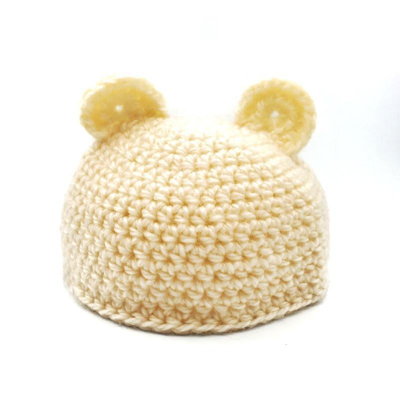Hat - Toddler - Bear (White) by Scary White Girl