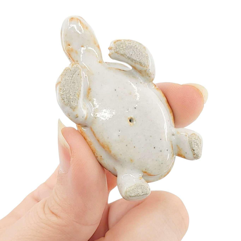 Collectible - Tea Pet Figurine (Orange Turtle) by Mist Ceramics