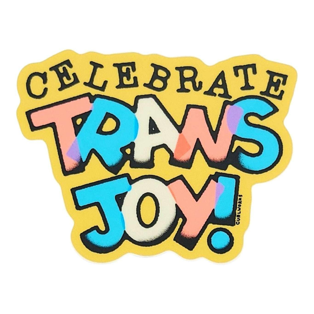 Sticker - Celebrate Trans Joy by Curlworks