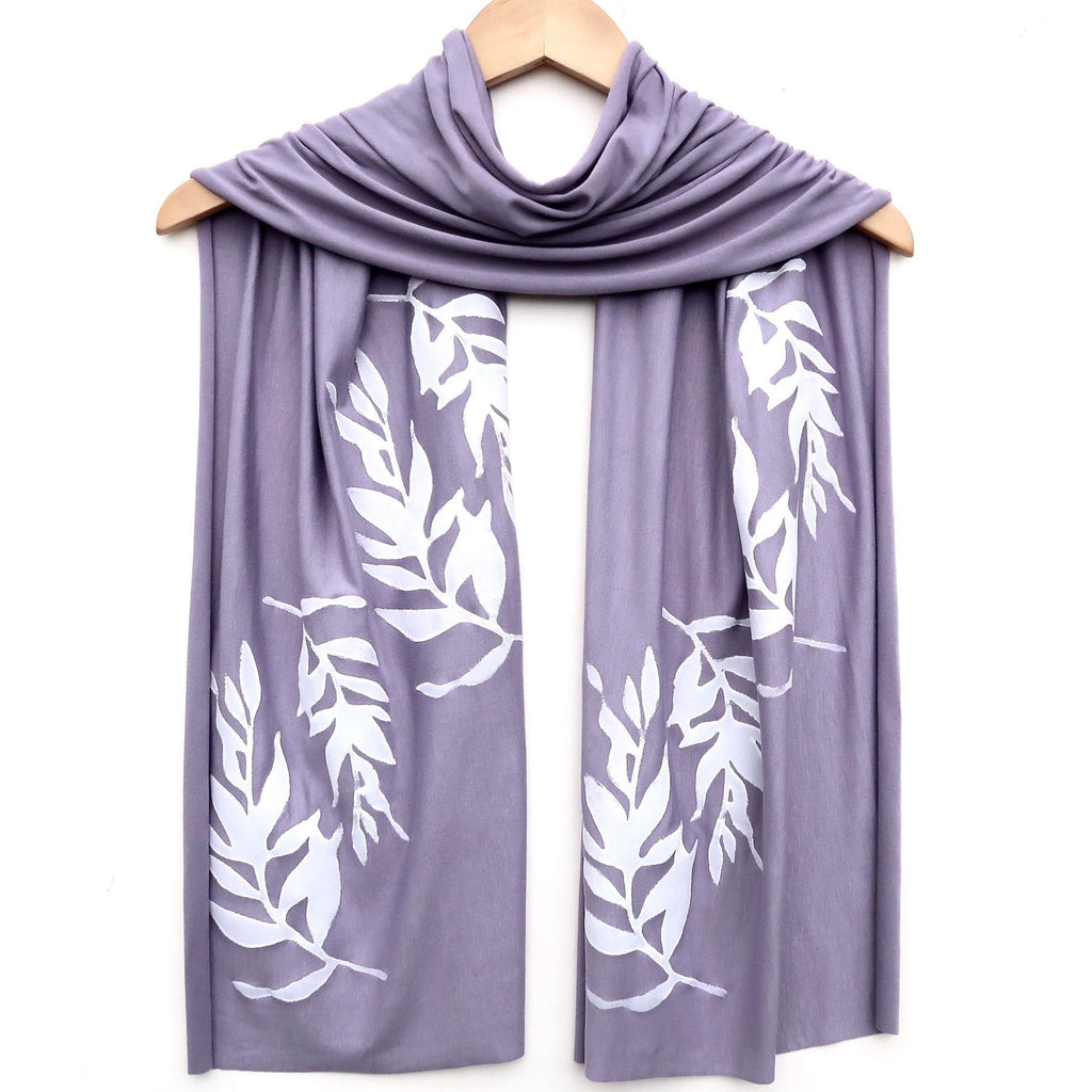 Scarf Wide - Lavender (Black or White Ink) by Windsparrow Studio