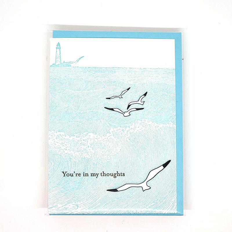 Card - Sympathy - Waves In My Thoughts by Ilee Papergoods