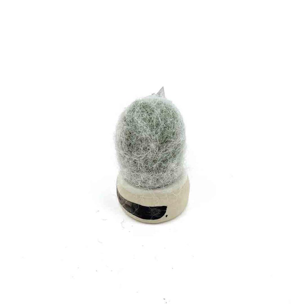 Extra Small Plush Cactus - Espostoa Melanostele in Black Accent Pot by Hook And Wheel