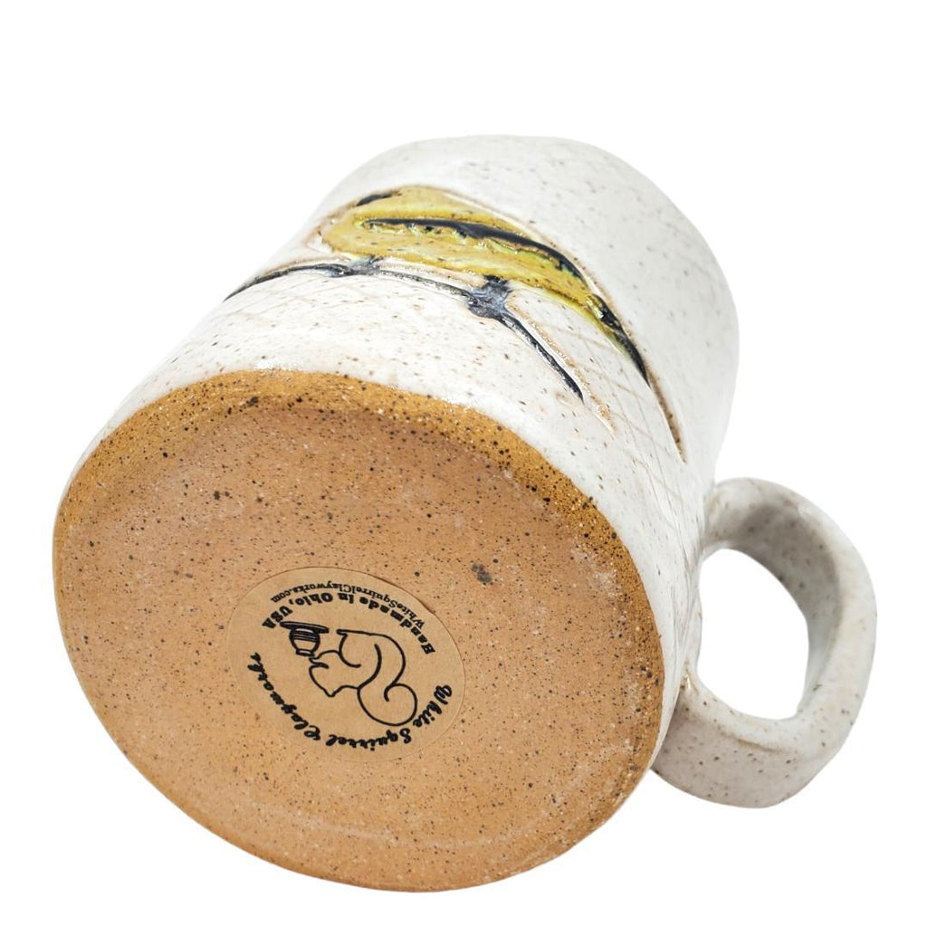 Mug - 16oz - Goldfinch Patterned Ceramic Mug (A or B) by White Squirrel Clayworks