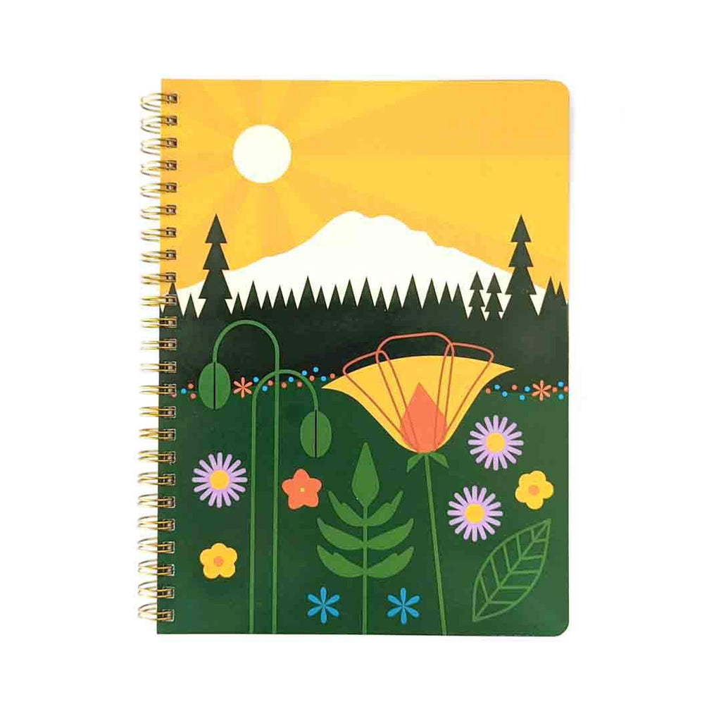 Notebook - Mt. Rainier Spiral Bound by Amber Leaders Designs