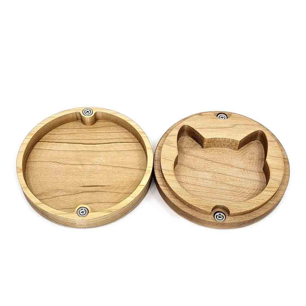Box - 5in - Yarn Cat Round (Maple) by Saving Throw Pillows