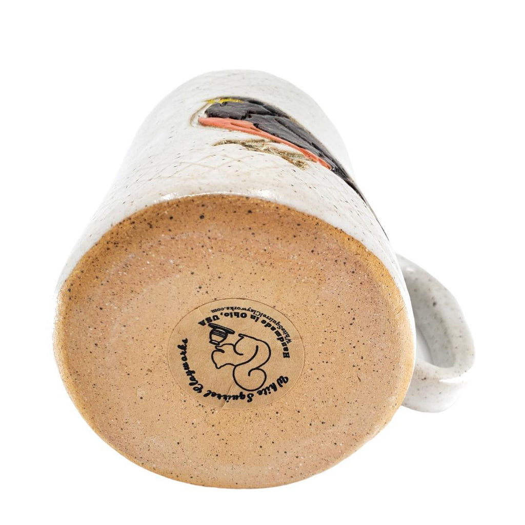 Mug - 16oz - Robin Redbreast Ceramic Mug  by White Squirrel Clayworks