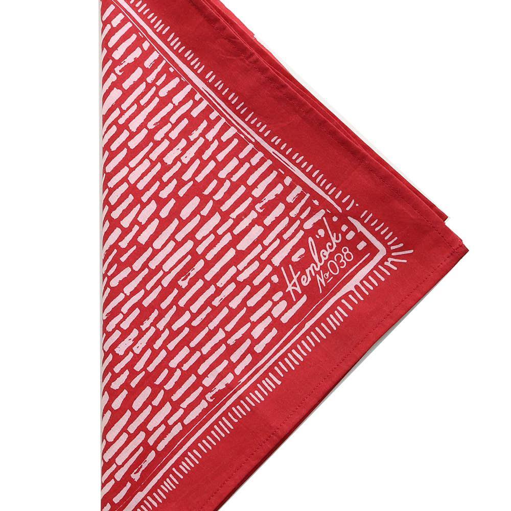 Bandana - Ruby Dashes in Bold Red (Discontinued Design) by Hemlock Goods