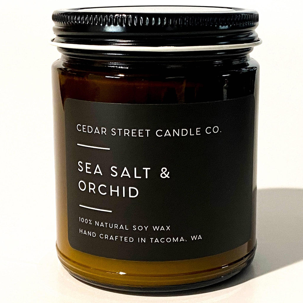Candle 7oz - Sea Salt & Orchid by Cedar Street Candle Co.