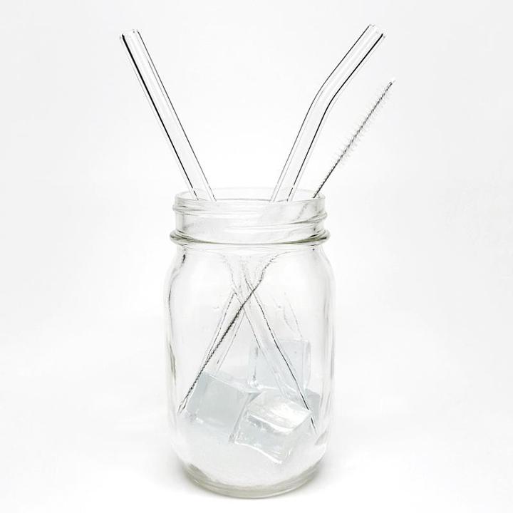Glass Straws - Single - Straight Standard 8in by DrinkingStraws.Glass
