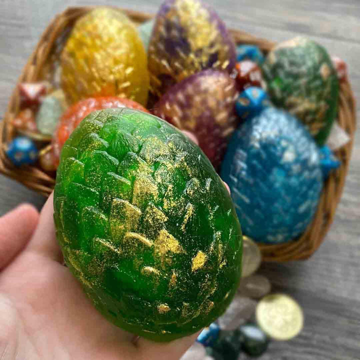 Soap - Dragon Egg with Set of 7 Dice (Green) by Artisan Bath Co.