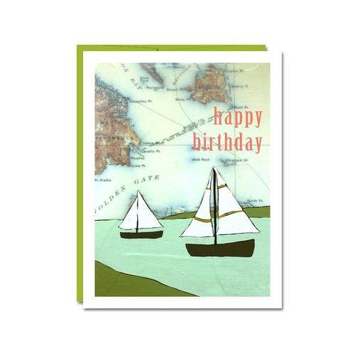 Card - Birthday - Boats by Rachel Austin Art