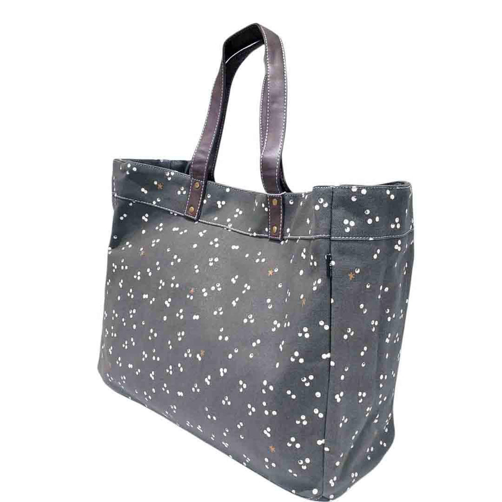 Carryall Tote - Nochi Gray Dotted by MAIKA