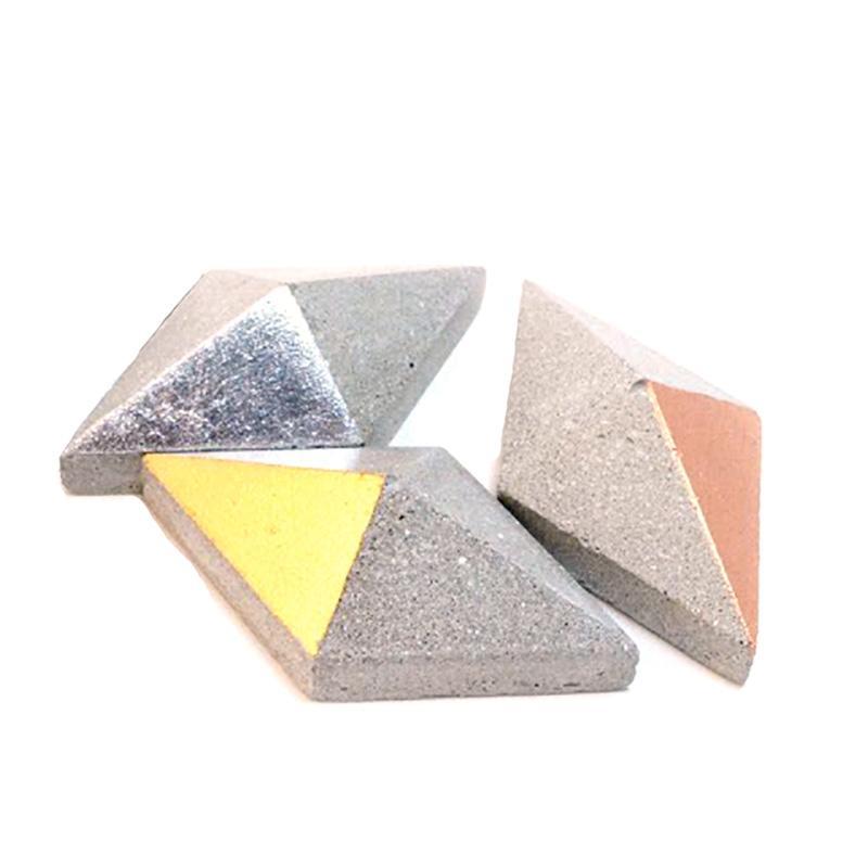 Brooch - Gilded Concrete Diamond (assorted colors) by Studio Corbelle