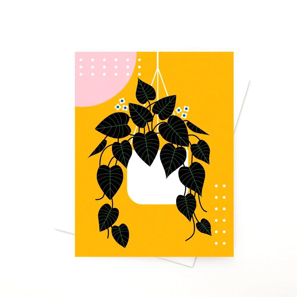 Card - All Occasion - Pothos Trailing Plant by Amber Leaders Designs