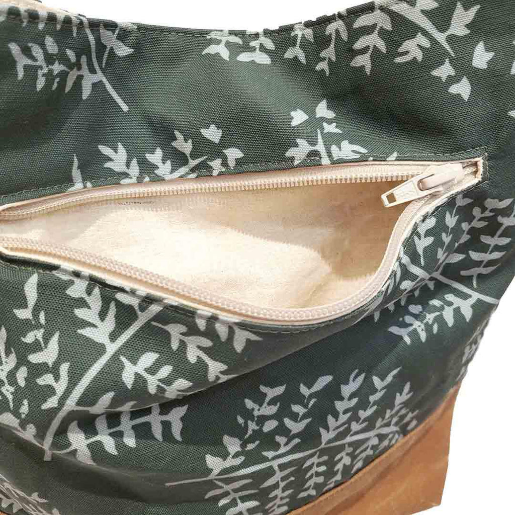 Bag - Large Cross-Body in Fern (Forest Green) by Emily Ruth Prints