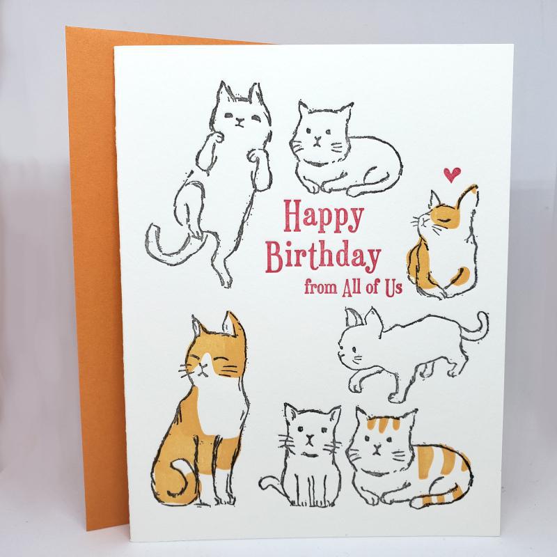 Card - Birthday - Cats Happy Birthday by Ilee Papergoods