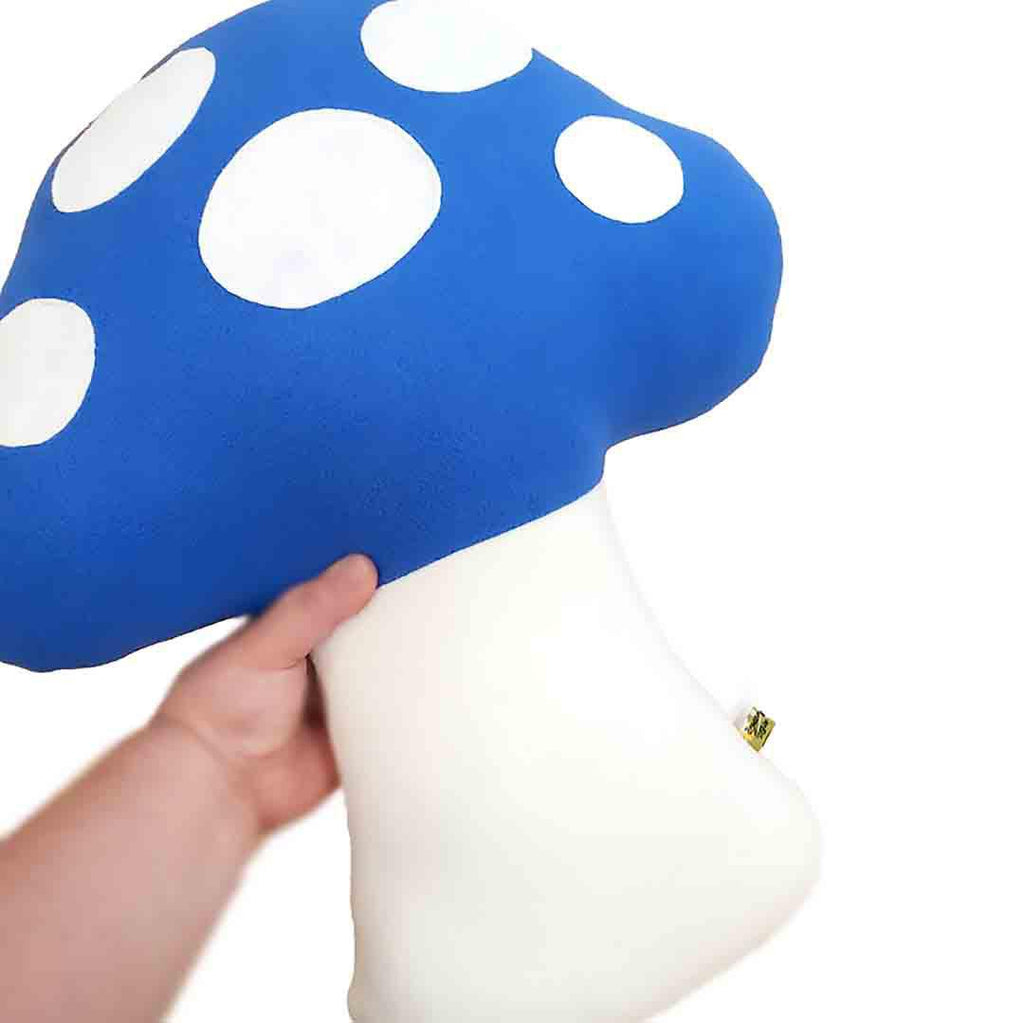 Plush - Large Mushroom Pillow (Blue) by Beautifully Regular
