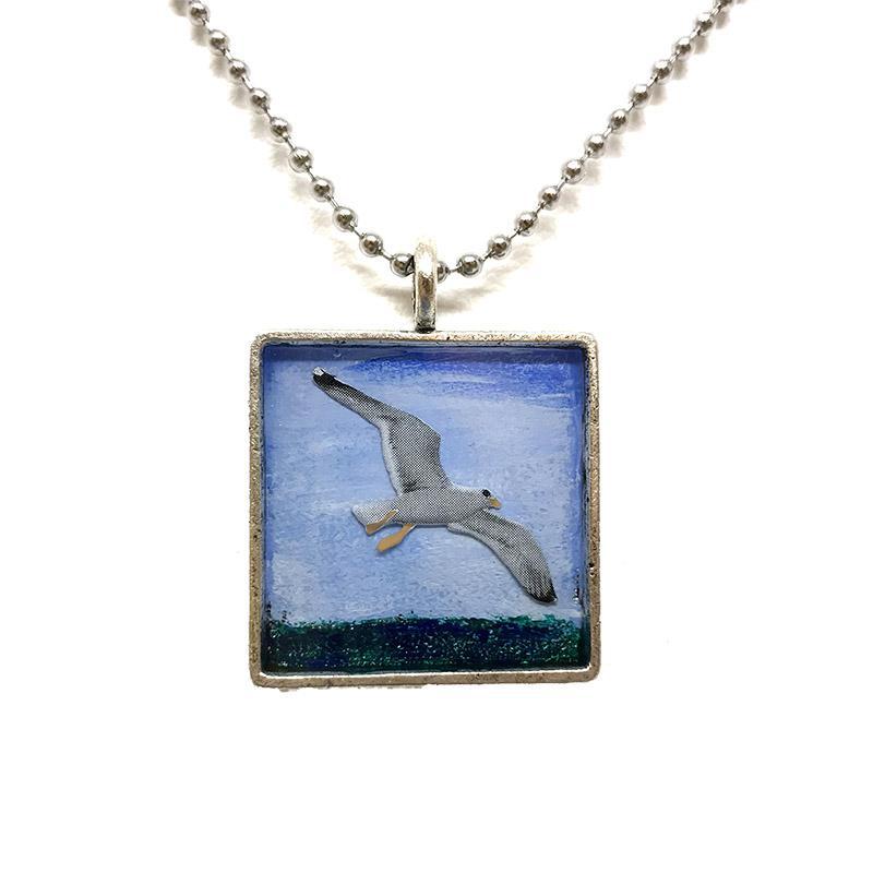 Necklace - Sky High Seagull Pendant by XV Studios