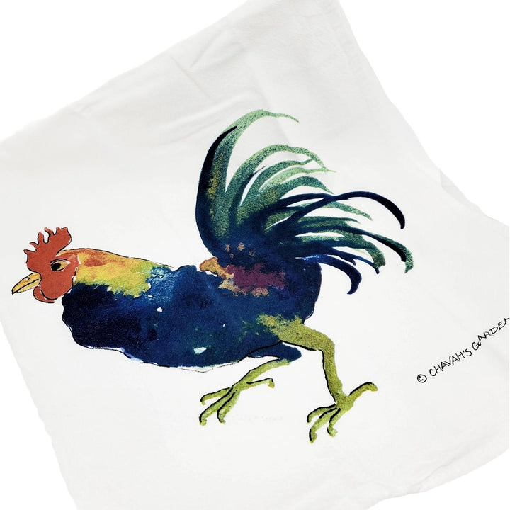 Tea Towel - Rooster by Chavah's Garden