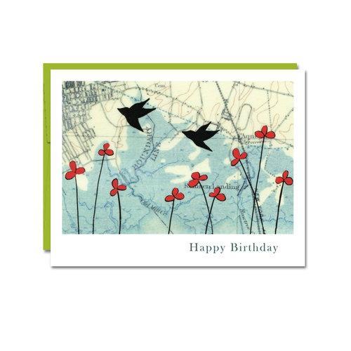 Card - Birthday - Birds by Rachel Austin Art