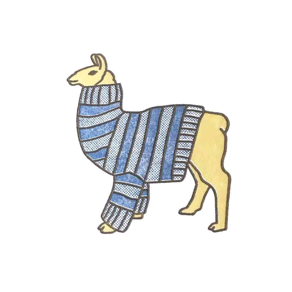 Card - Llama Sweater Letterpress by Green Bird Press